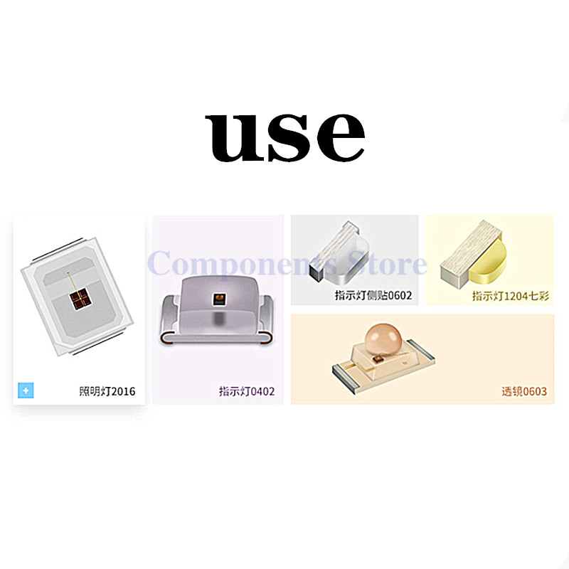 100PCS 1010 patch RGB full-color light source 0402 RGB 0603 7 colour ...