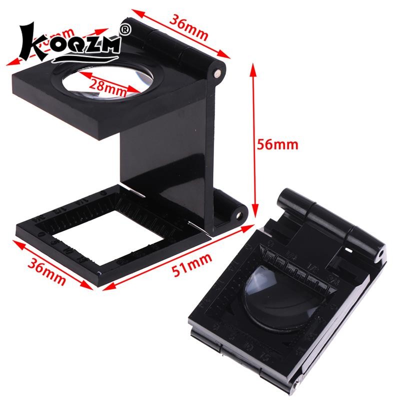 8X 22mm Microscope Folding Magnifier Stand Loupe With Scale For Textile ...