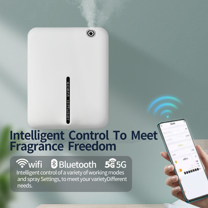 ☭110V/220V Touch Smart Aroma Diffuser Bluetooth WIFI Control Essential ...