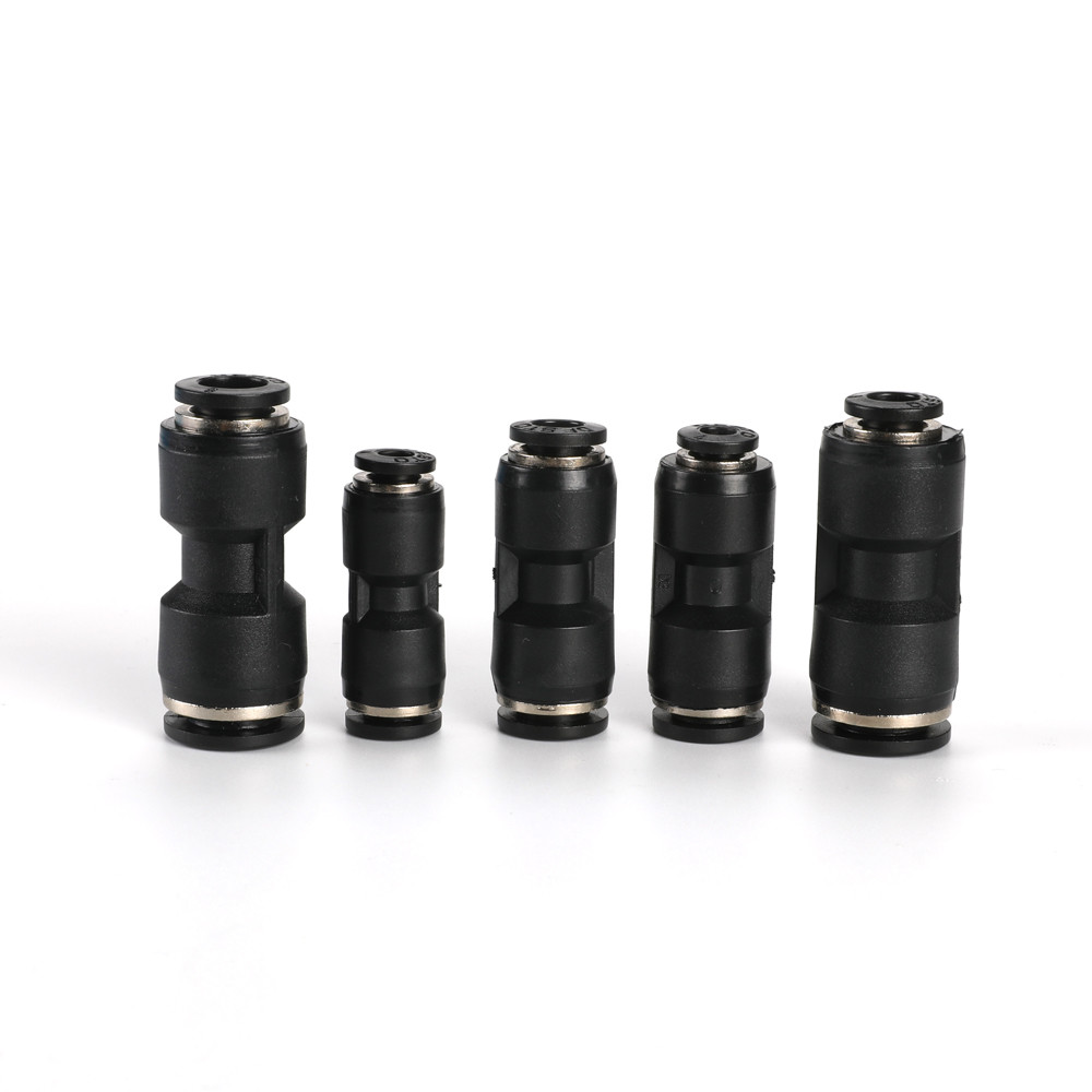 10Pcs air pipe connector reducer hose straight push type connector ...