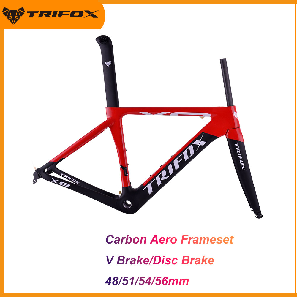 TRIFOX Factory Carbon Road Bike Frame Aero Disc V Brake Cycling Bicycle Frameset Fork Seatpost V Shopee Philippines