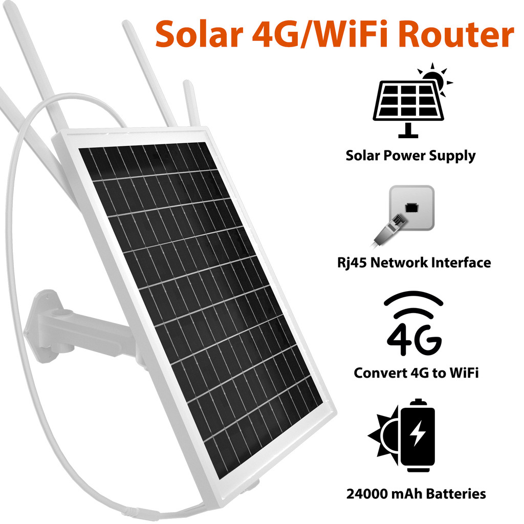 ☂15W 4G solar router;4G router solar powered;50M WiFi range;IP66