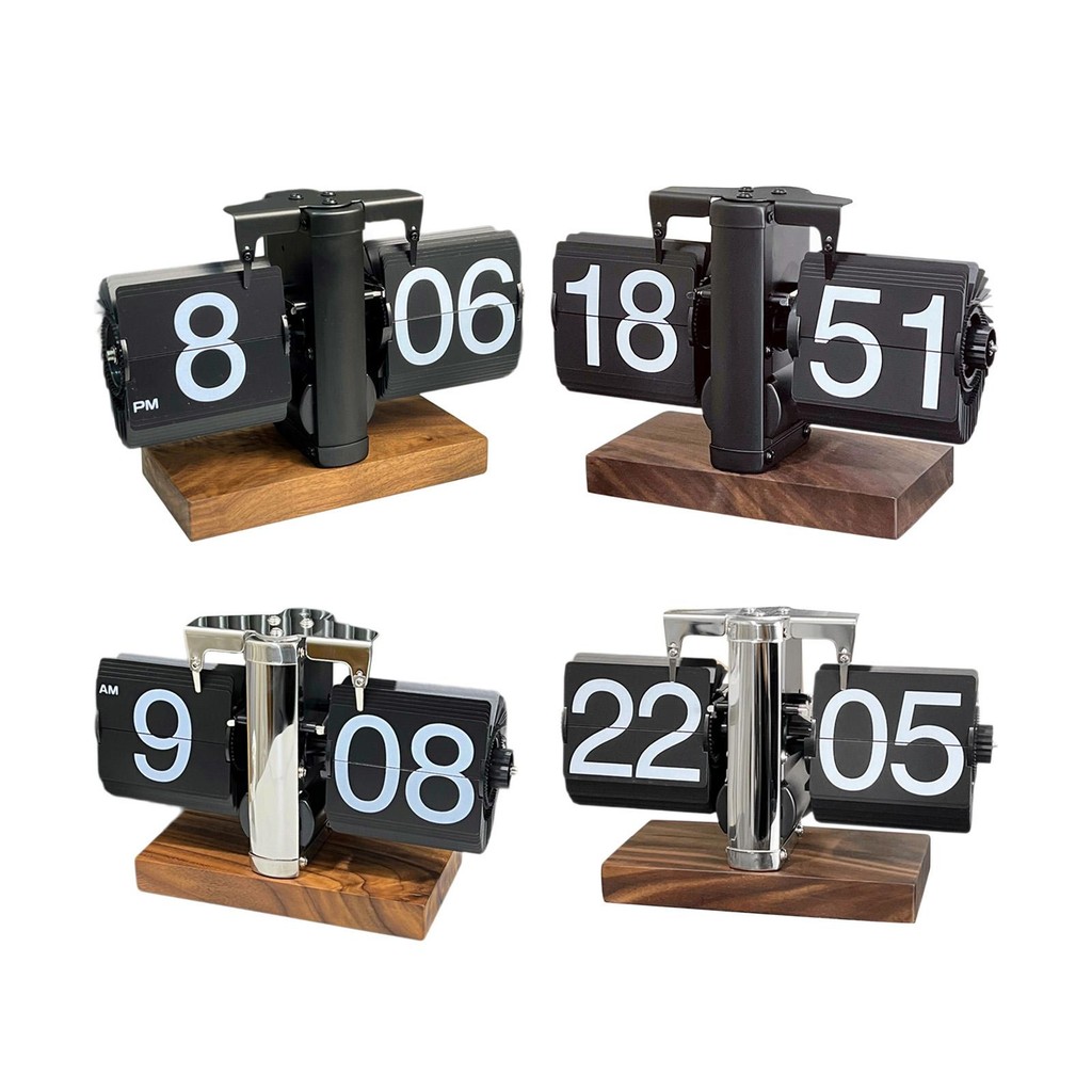Digital Flip Down Clock Retro Automatic Page Turning Clock Battery ...