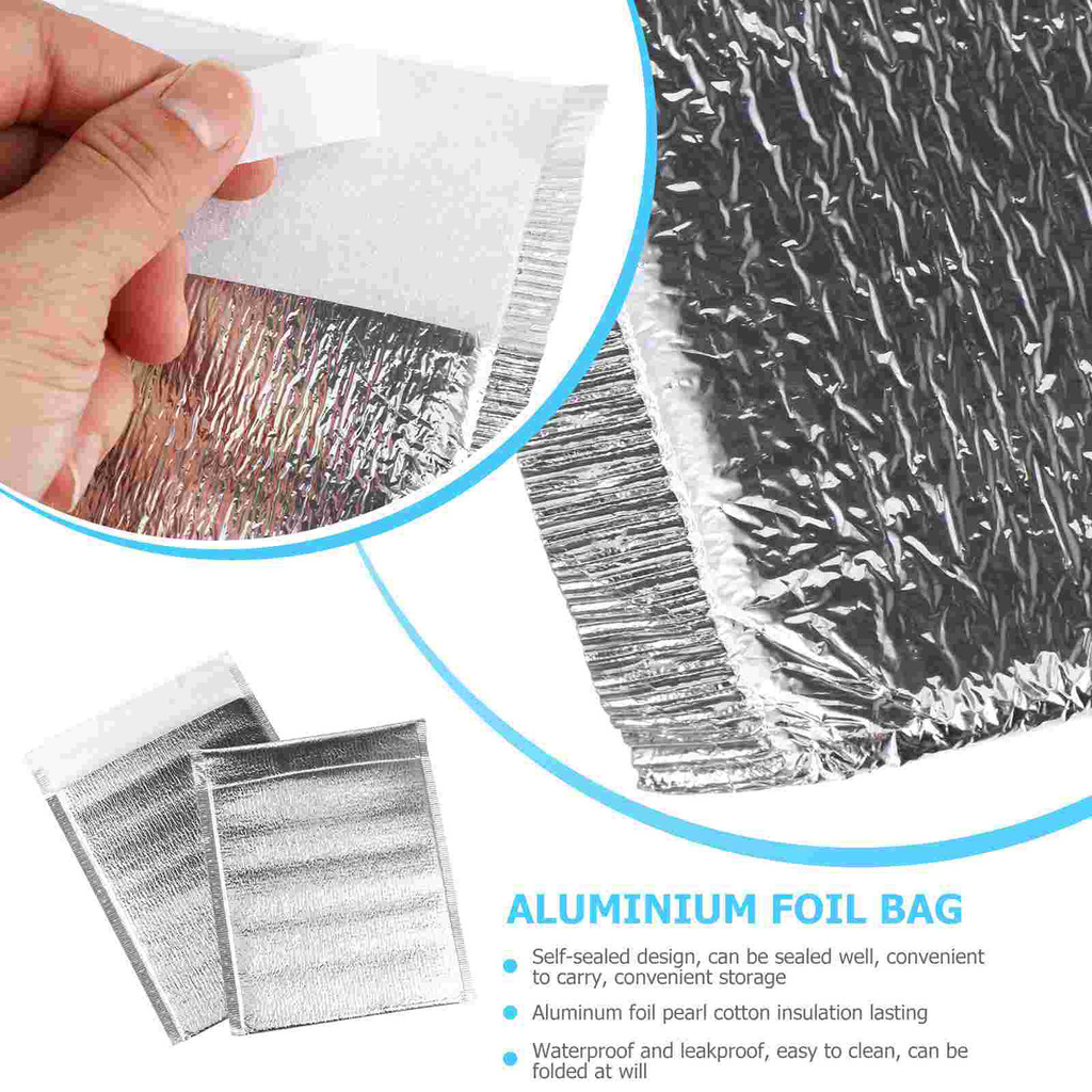 20 Pcs Foil Bag Aluminium Storage Thermal Bags Insulated Convenient ...
