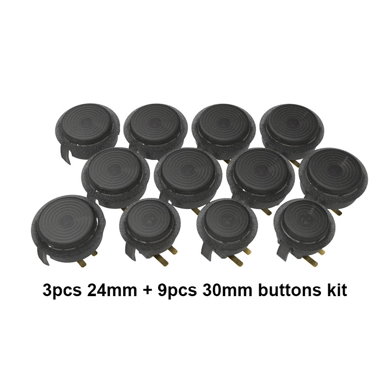 -3pcs 24mm 9pcs30mm Mechanical Buttons Kit Replace for Hitbox Arcade ...