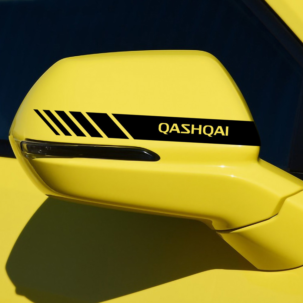 Car Rear View Mirror Sticker Reflective Vinyl Sticker Decal For Qashqai ...