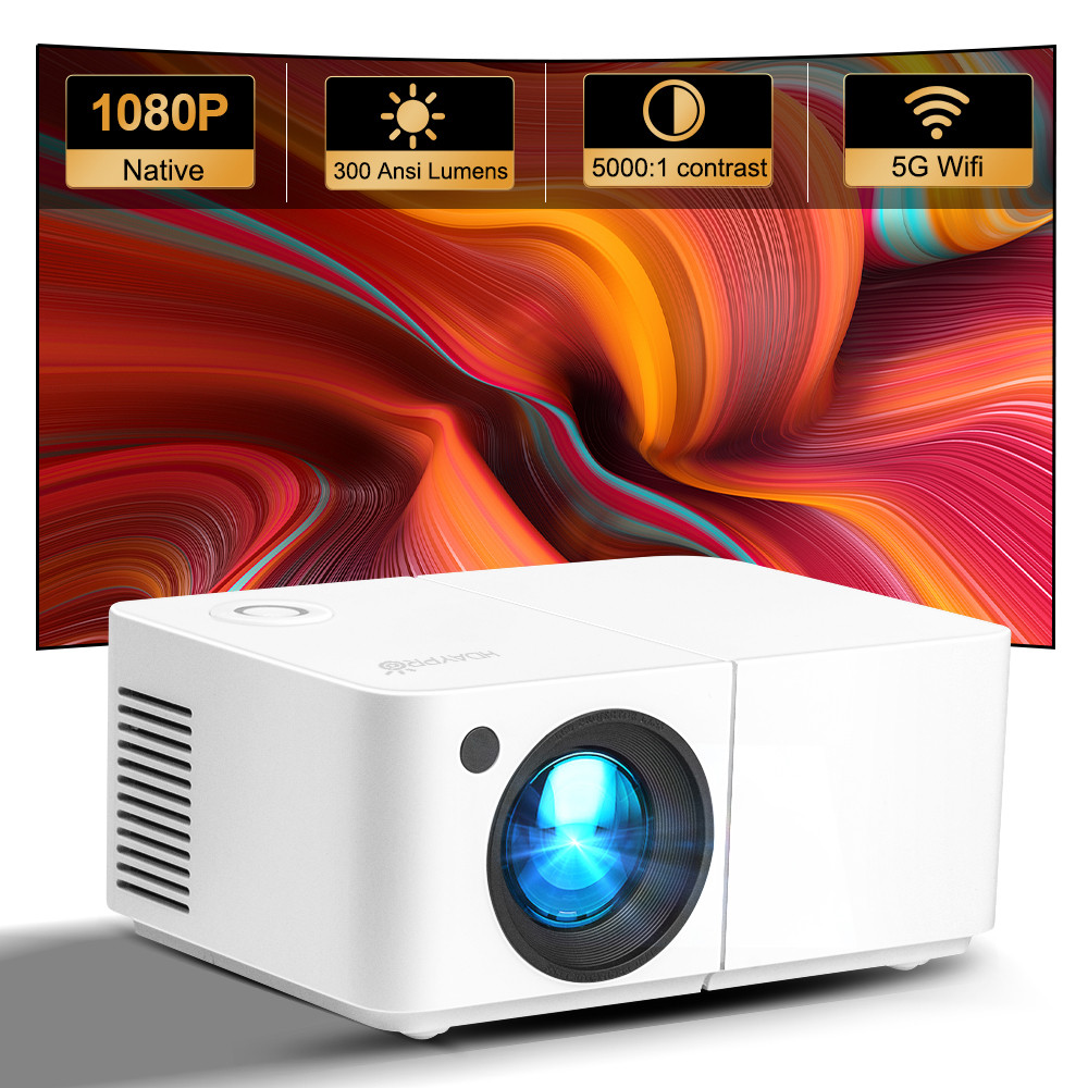 HD300 PK HY300 300 Ansi Wifi Smart Portable Projector 1280 1080P Full