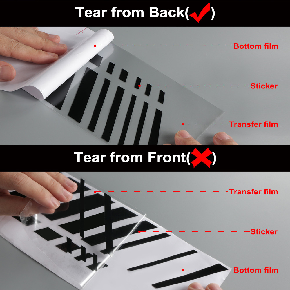 Car Racing Stripes Sticker Door Vinyl Decals Trims Exterior Graphics ...
