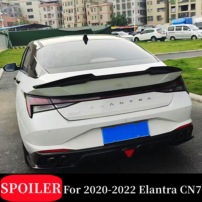 Car Black Carbon Rear Trunk Lid Lip Spoiler Wings BodyKit For 2020 21 ...
