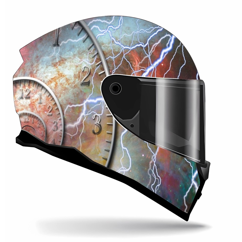 Crash Clock Time Wallpaper Helmet Stickers Self Adhesive Racing ...