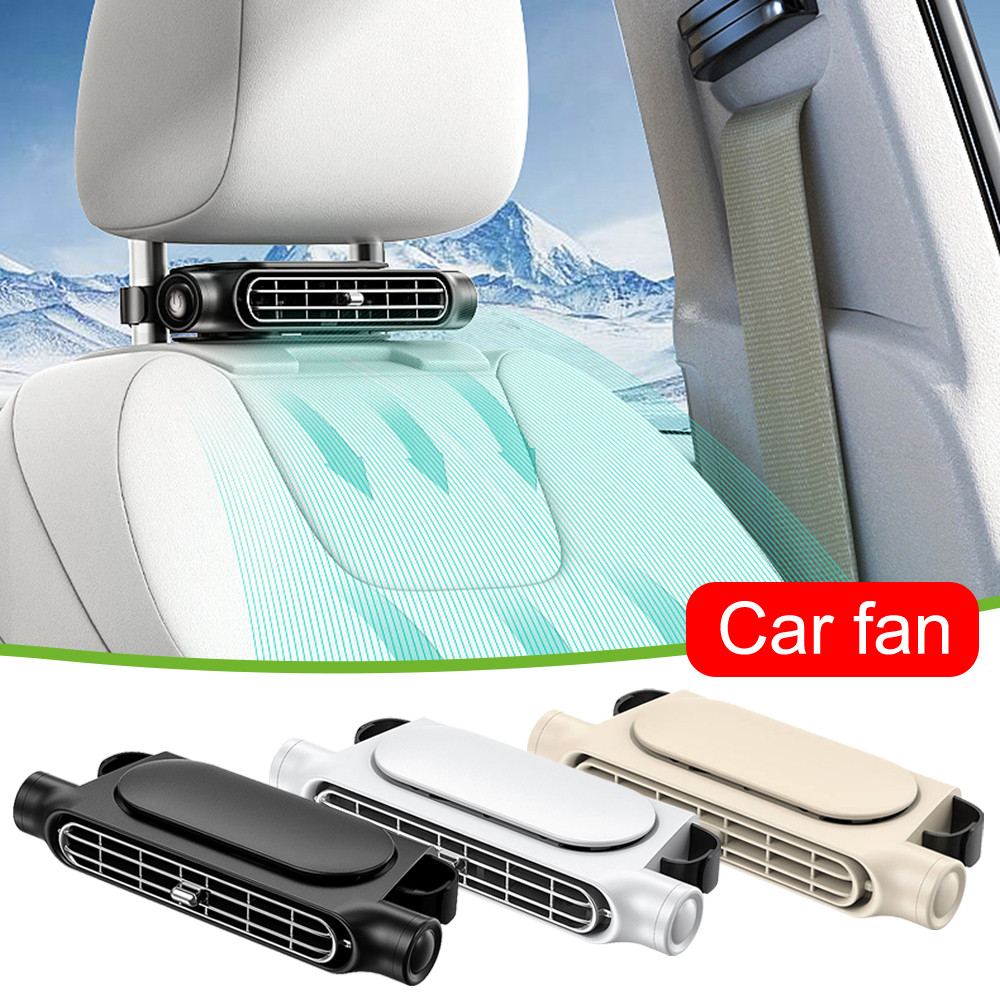 ⋚Car Backseat Cooling Fan Electric Auto Headrest Cooler USB Power 3