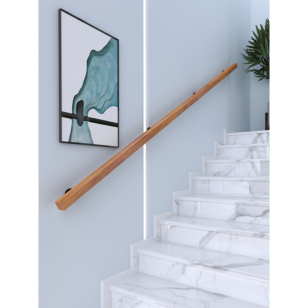 ♡Customized Stair Handrail Wall Solid Wood Indoor Villa Attic Corridor ...
