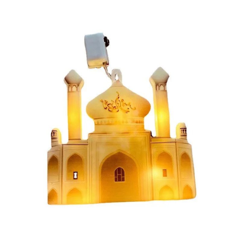 Hanging Muslim Ramadan Kareem Lights Eid Mubarak Hang Window Curtain