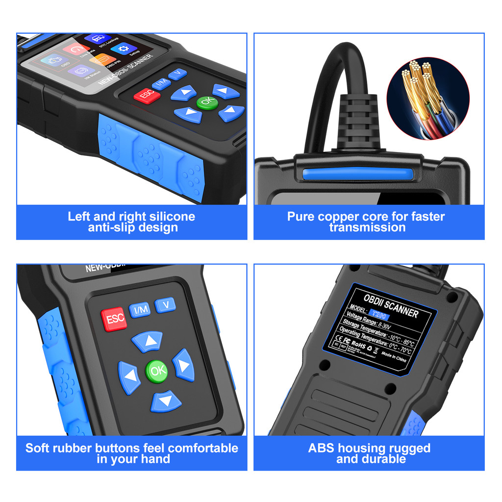T200 Car Diagnostic Tool OBD2 Engine System Upgraded Scanner auto ...