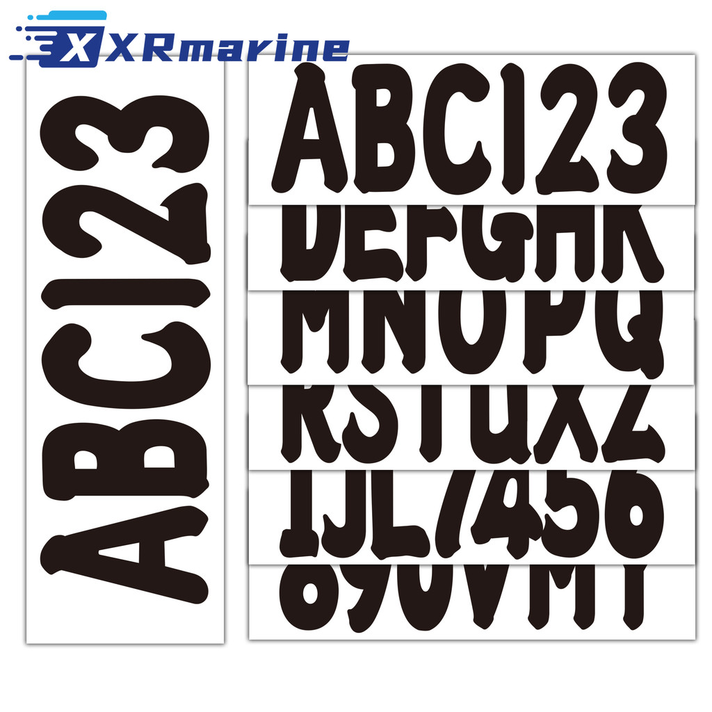 Alpha-Numeric Registration Identification Numbers Stickers Decals for ...