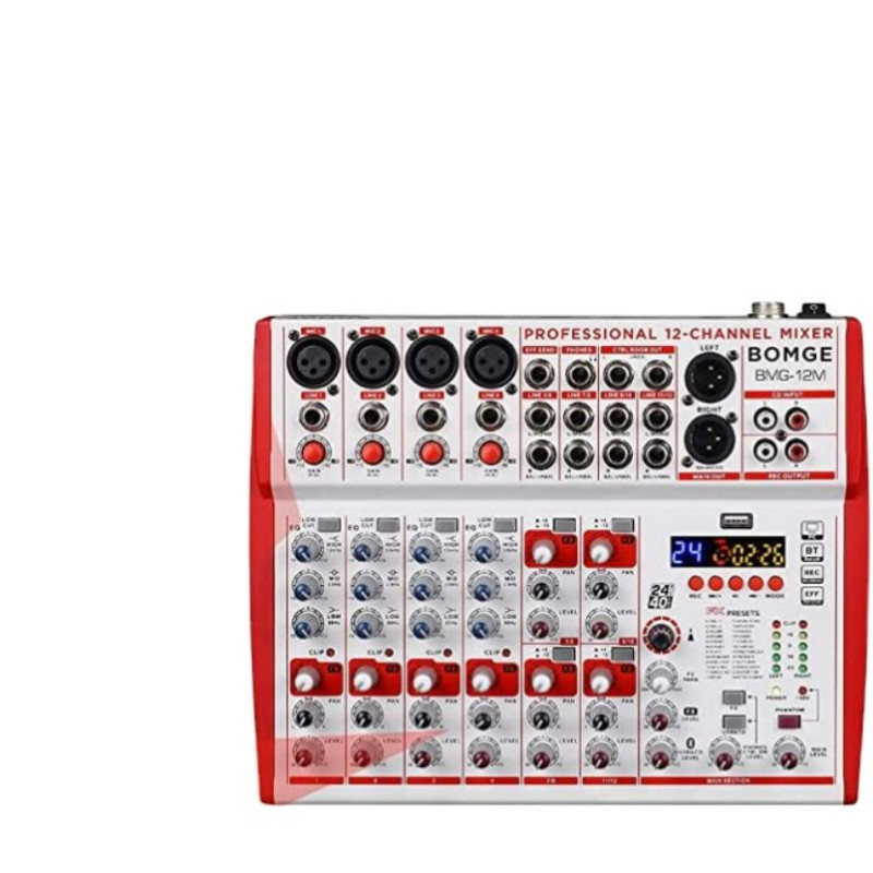 웃AOSHEN M12 Professional 12 Channel DSP Audio DJ Mixer Console With 48v