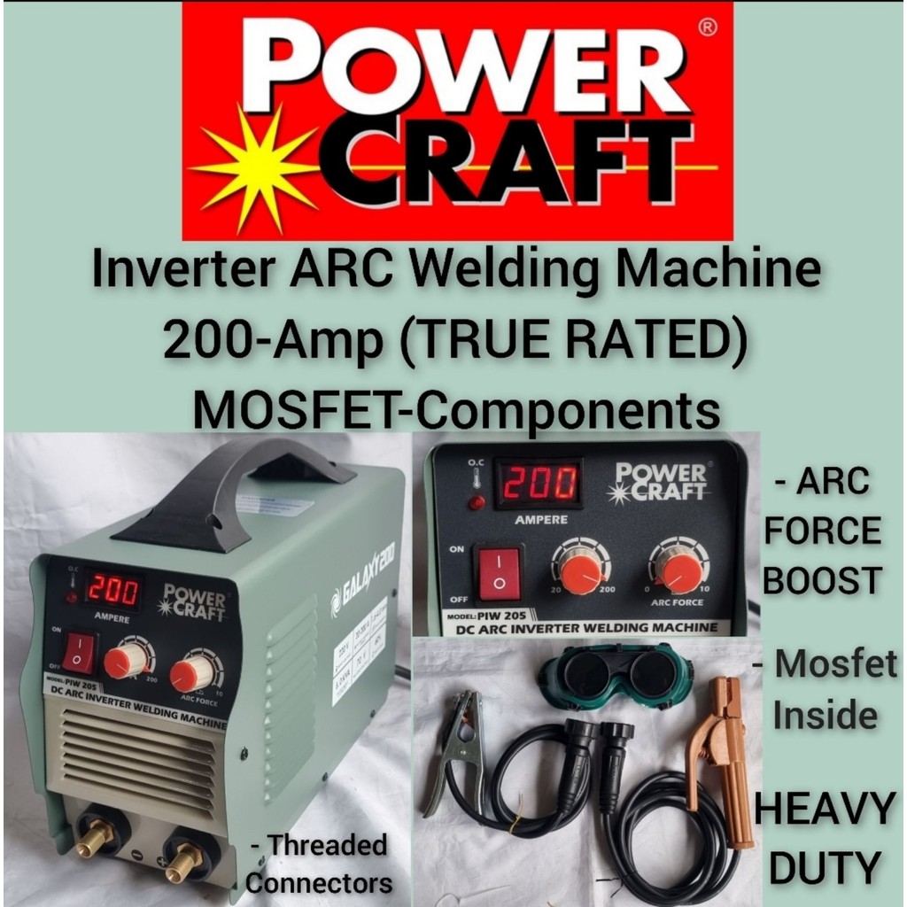 POWERCRAFT Inverter ARC Welding Machine 200Amp MOSFET Technology HEAVY