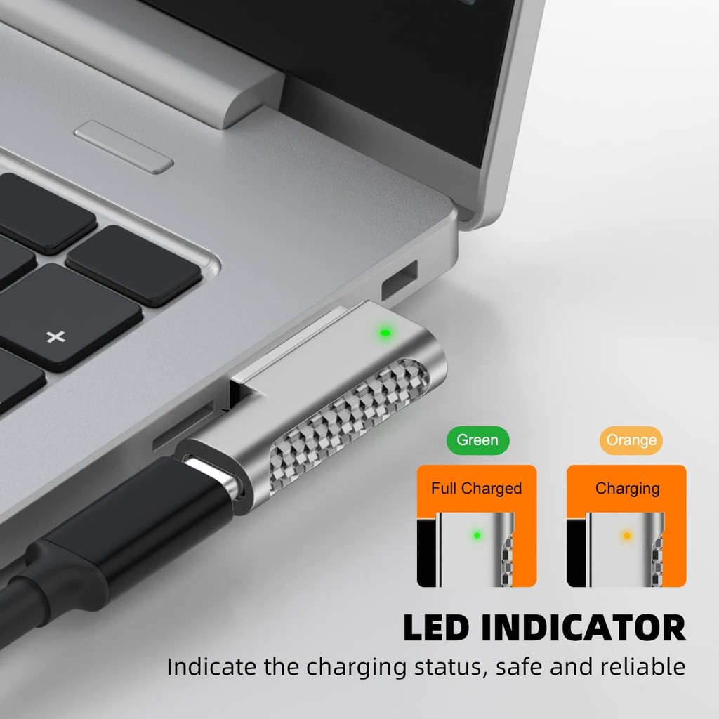 USB C PD 100W Charging Converter Type-C to Magnetic DC Connector T-tip ...