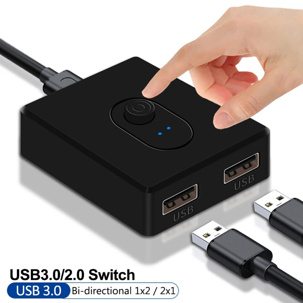 USB 3.0 Switch Selector KVM Switch 2 in 1 Out USB Switch 2 Ports USB 2. ...