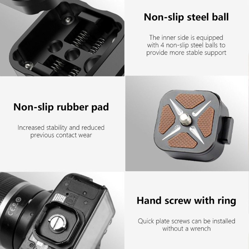 Quick Release Plate Camera Mount Adapter with Standard 38mm Arca Slot ...