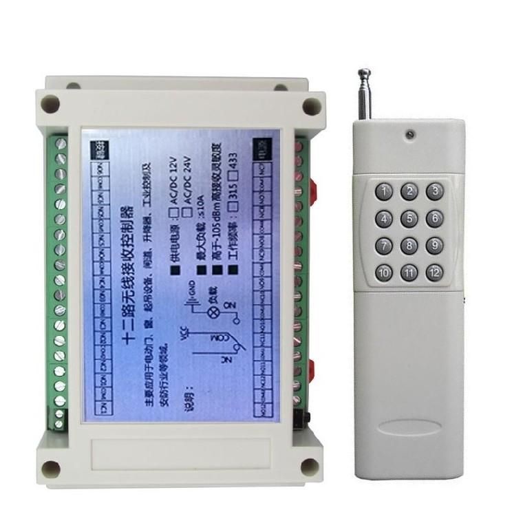 12v 10A relay 12Ch wireless Programable RF Remote Control Transmitter ...