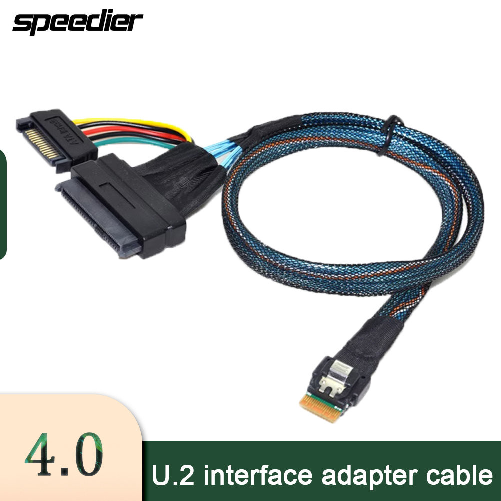 ♥Slimline SFF-8654 To SFF-8639 Interface Adapter Cable for NVMe SSD and ...