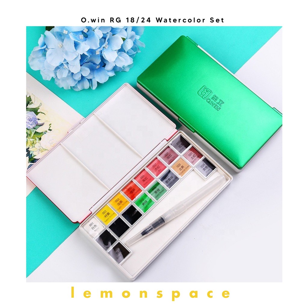 O.win by Paul Rubens 18 24 color Student Grade Solid Watercolor Paint