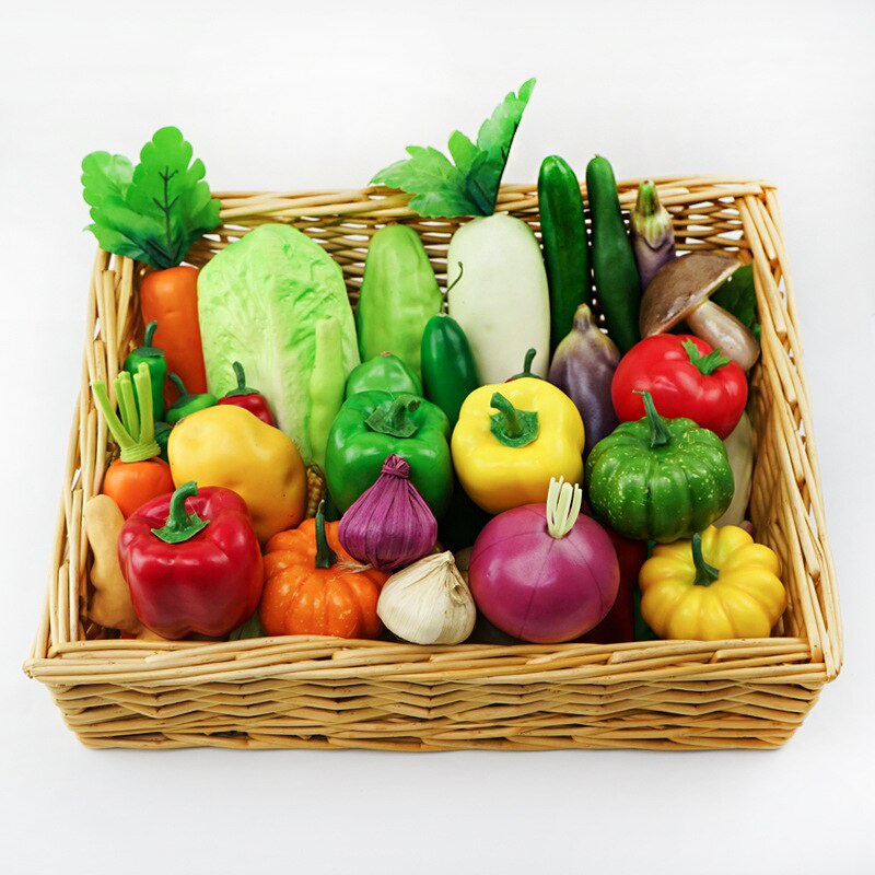1PC Simulation Food Vegetable Artificial Red Pepper Carrot Vegetables