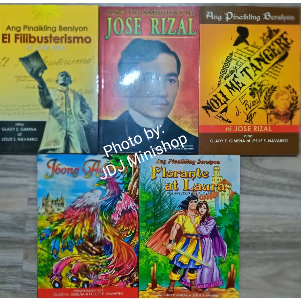 Literature Books Of Jose Rizal Florante At Laura Ibong Adarna Noli Metangere At El