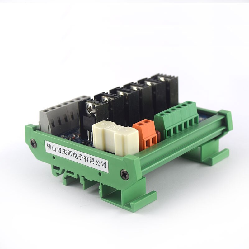 PLC DC amplifier board 6 way contactless relay output short circuit protection optocoupler