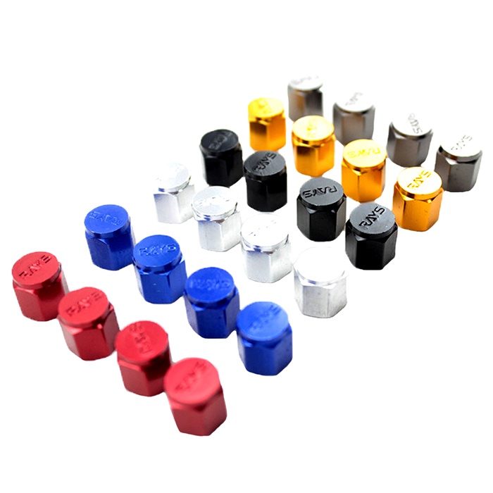 RAYS 4PCS Racing Aluminum Valve Stem Caps Wheels Rims Covers