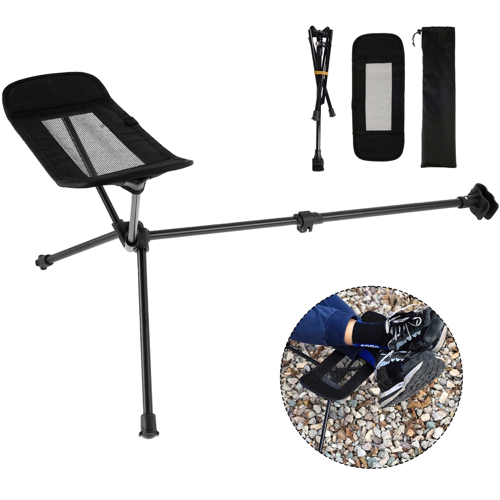 Portable Camping Chair Rest Folding Leg Retractable Camping Footrest ...