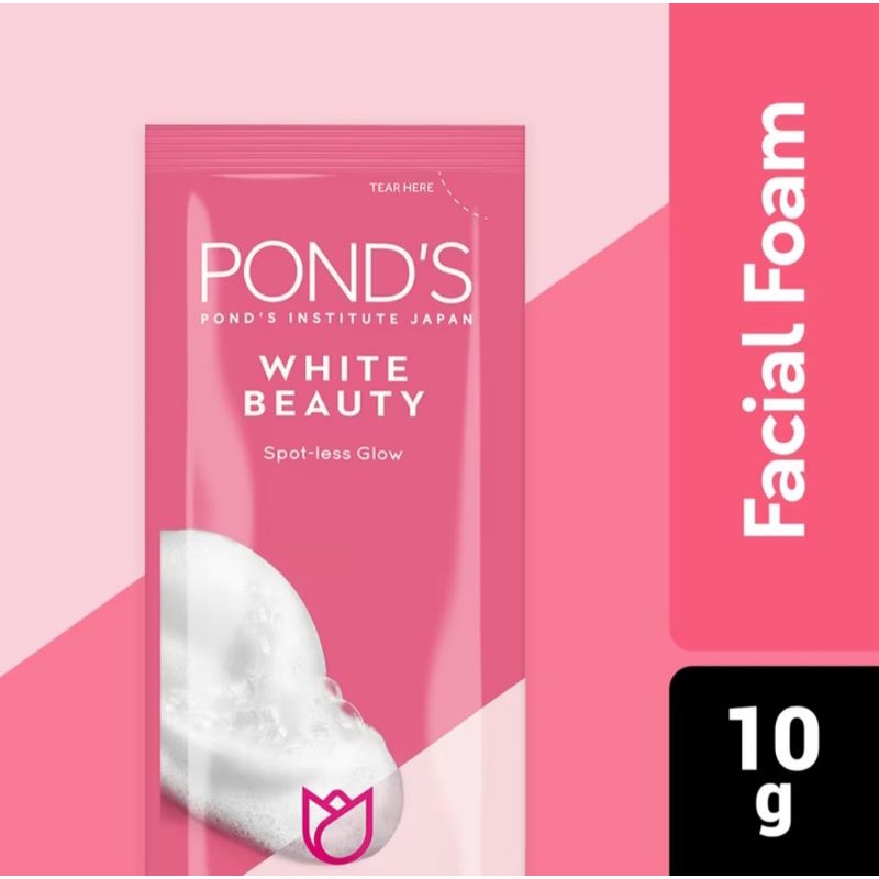 POND'S WHITE BEAUTY Spot-less Glow Foam Facial Wash 10g (6 Sachets/12 ...