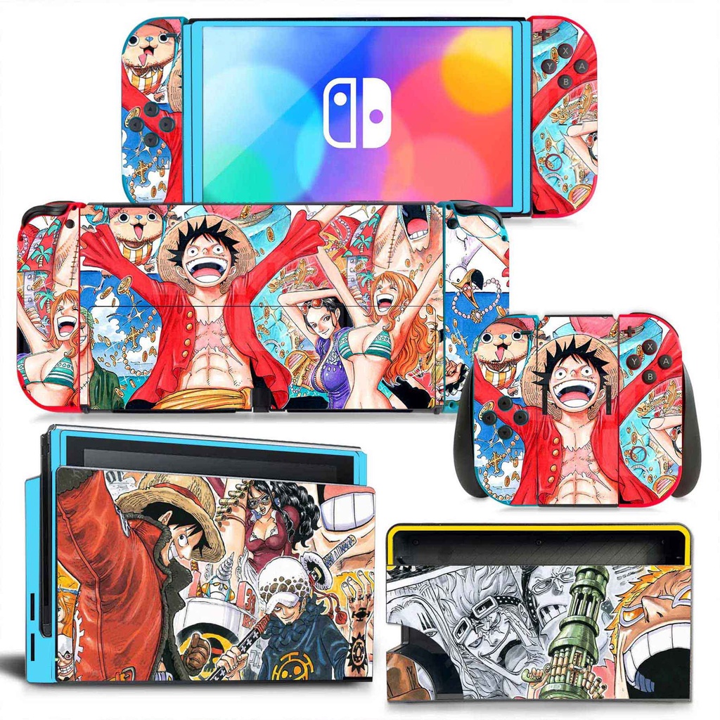 One Piece Luffy Dragon Ball Goku Cover Sticker Decal for Nintendo ...