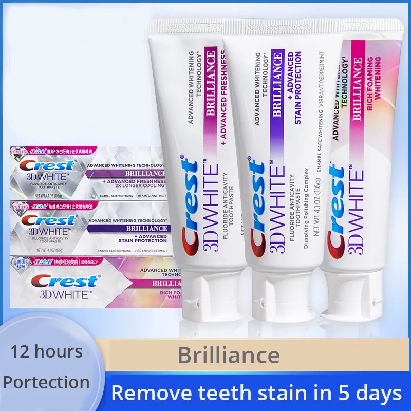 Crest 3D White Toothpaste Fluoride Anticavity Brilliance Toothpaste