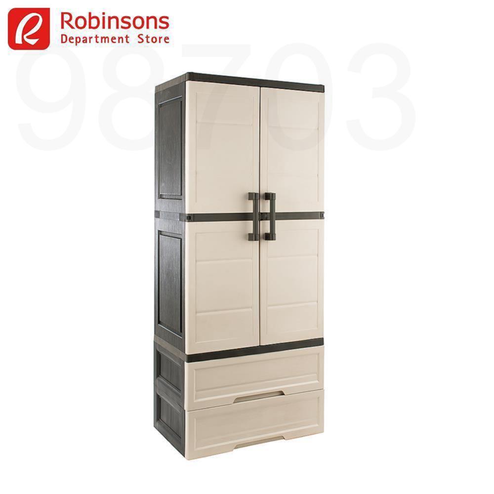 S511 Megabox Wardrobe with 2 Drawers Beige MG186 (Beige