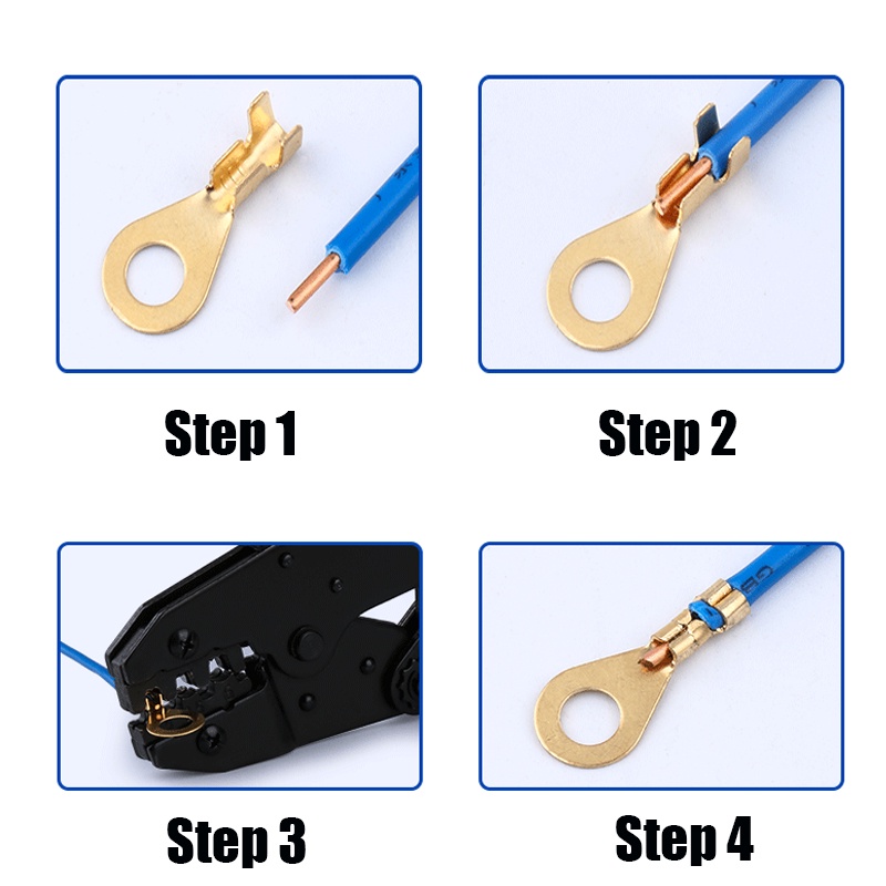 100pcs M3 M4 M5 M6 M8 M10 Ring Lugs Terminal Block Otype Lugs