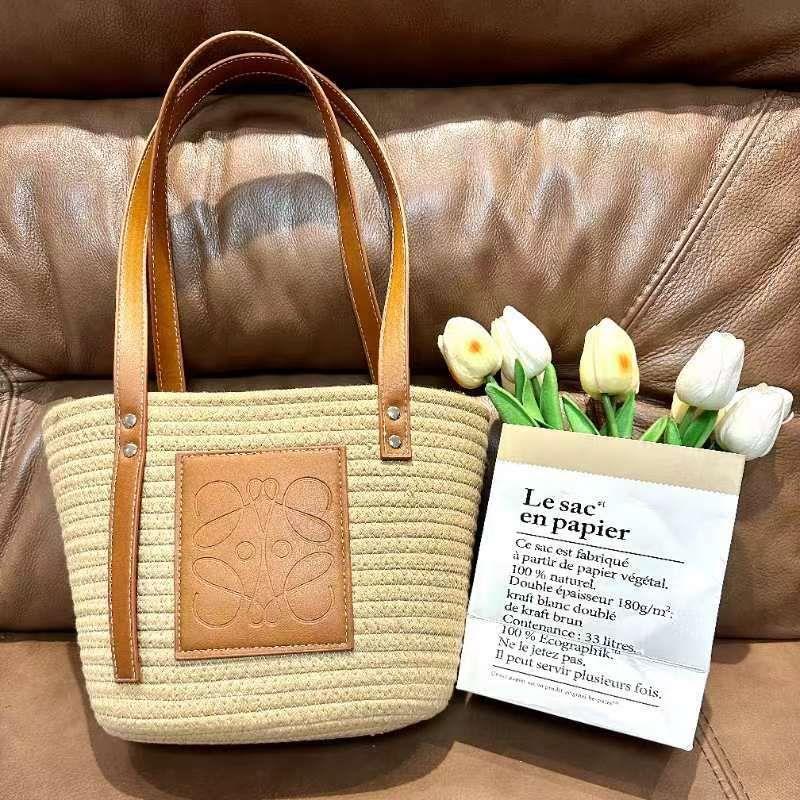 LOEWE new straw bag 2023 French woven bag crossbody straw bag small handmade woven bag woven bag