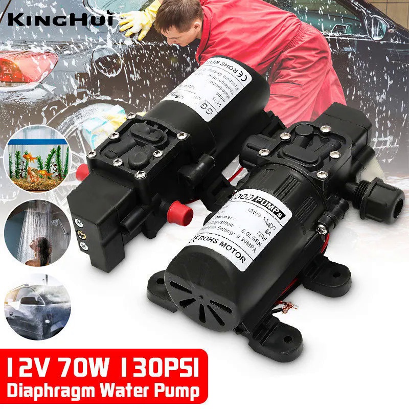 12V DC Diaphragm Pump 130PSI Self Priming Sprayer Pressure Pump