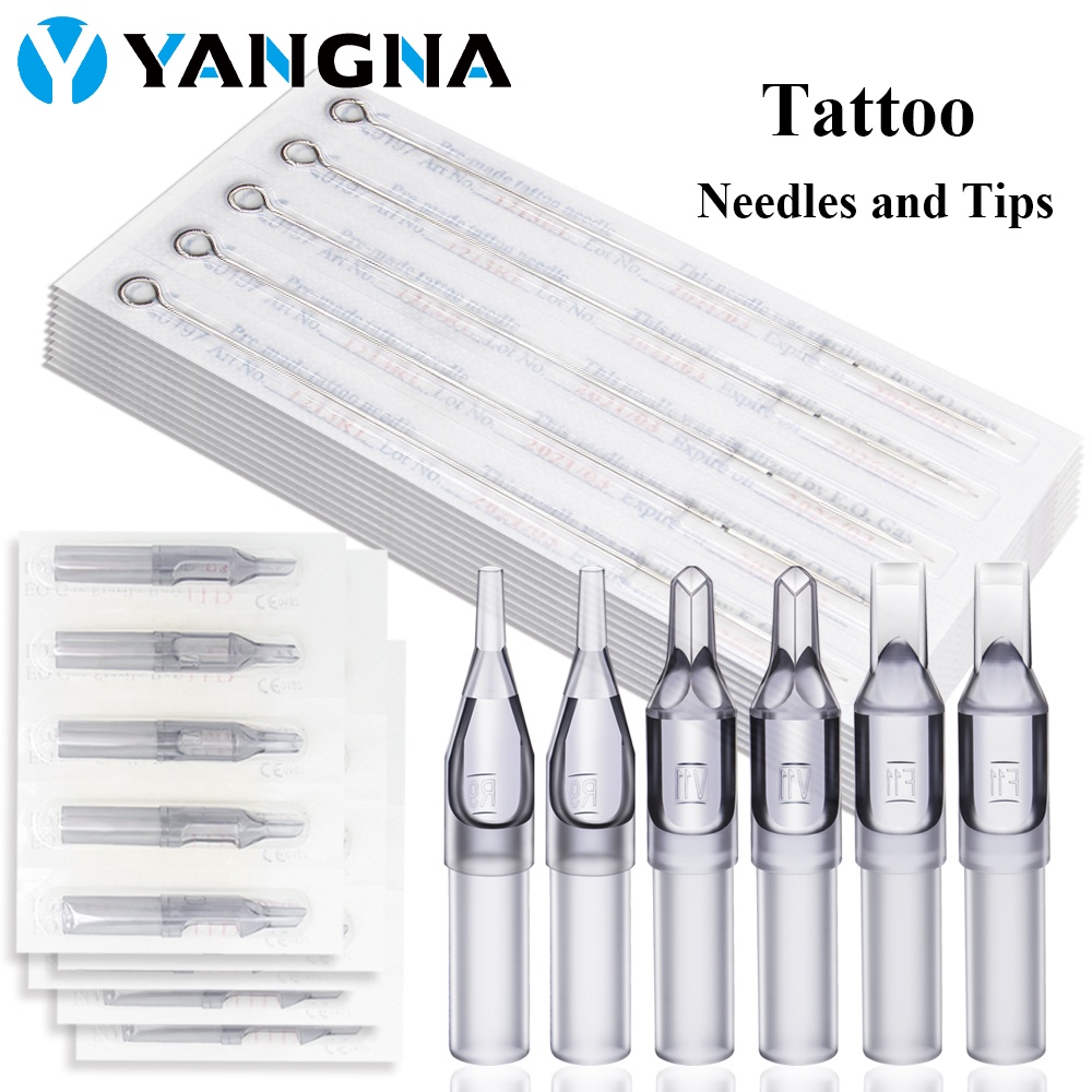 Tattoo needle cartridge ♕☂Yangna 40PCS/Set RL RM M1 Tattoo Needles and