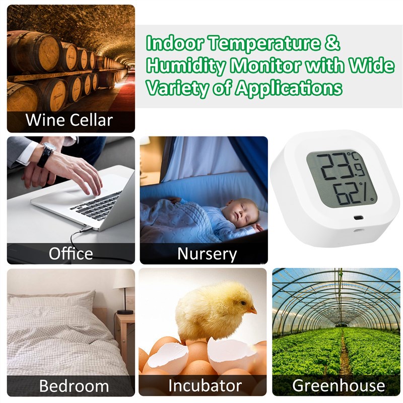 Digital Thermometer Hygrometer for iOS/Android Smart Humidity