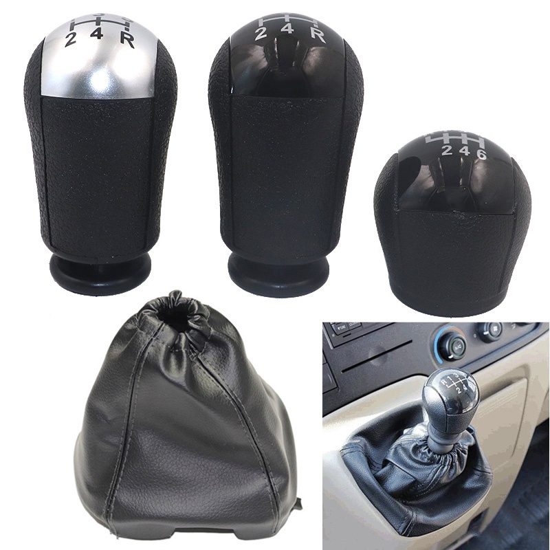 5/6 Speed Leather Car Shift Gear Knob Lever Gaitor shifter Boot Cover