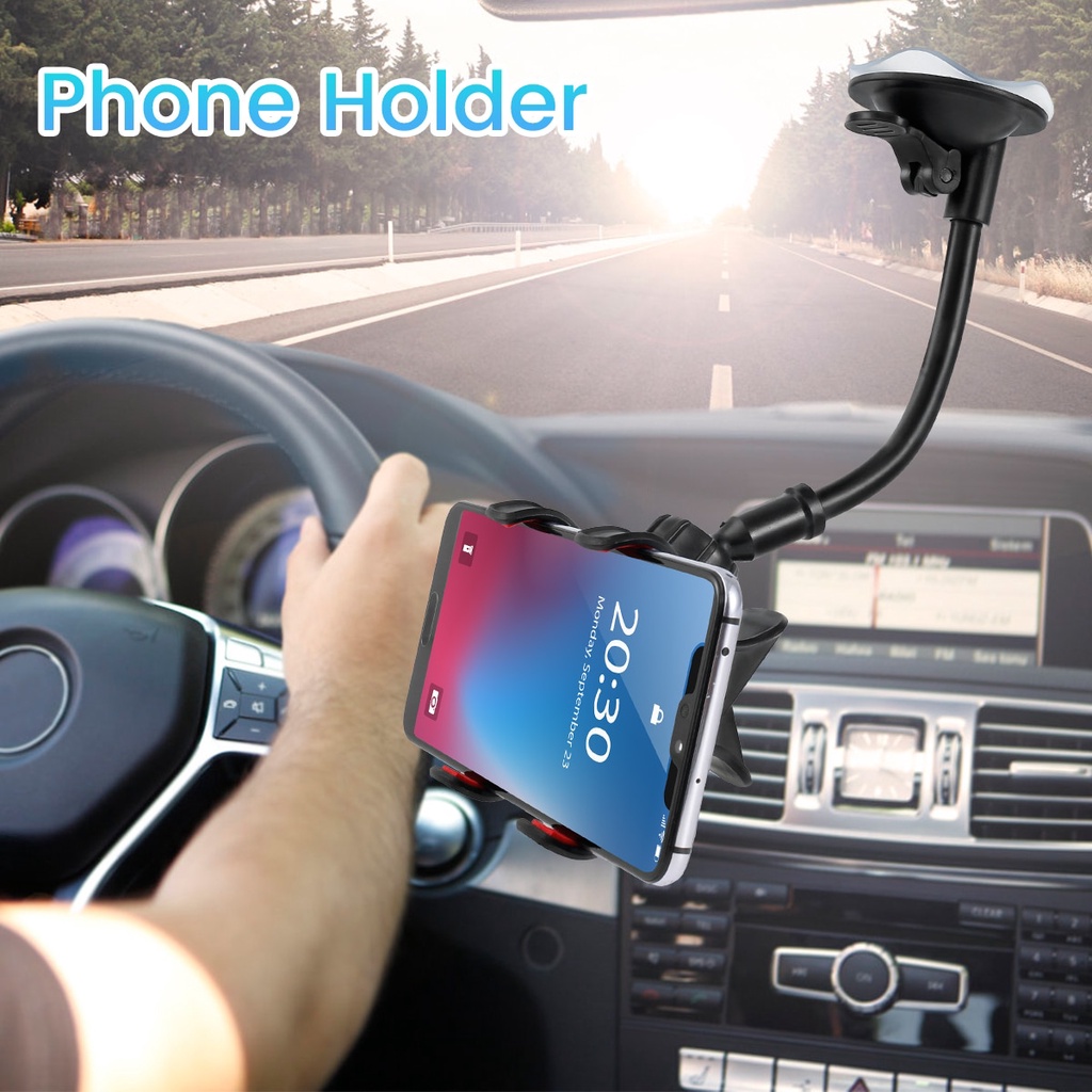 유Car Phone Holder Long Arm Gooseneck Windscreen Phone Holder 360