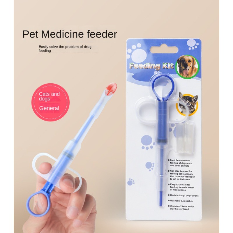 Allinone Pet Medicine Feeder Syringe Syringe Cat Pill Syringe Dropper Deworming Feeding