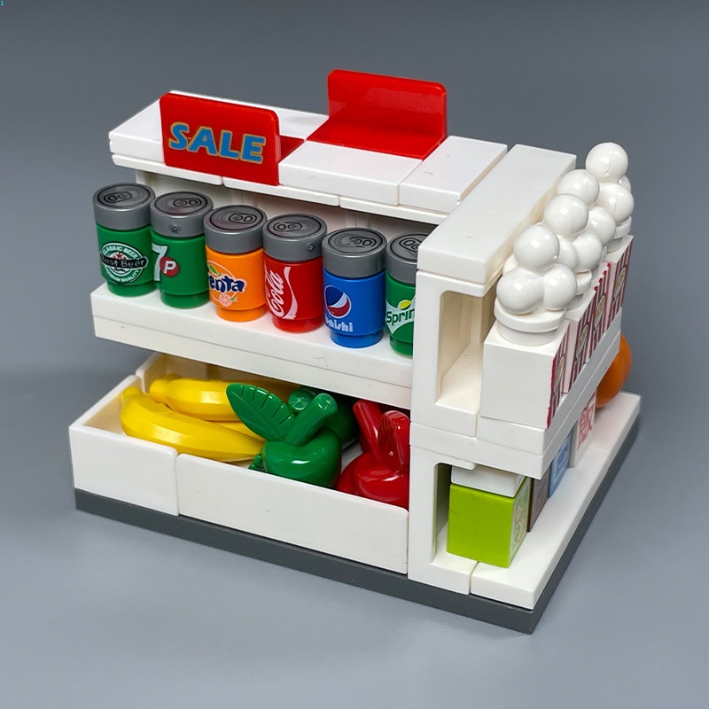 Moc Small Particle Assembled Building Blocks Toy Shelf A Set Mini