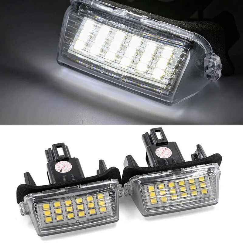 1 Pair Car Rear LED License Number Plate Light 12V Fit For Toyota GR ...