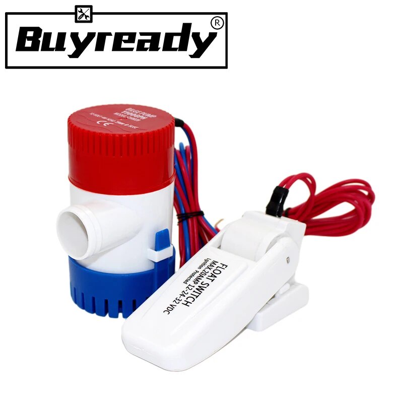 ☽DC 12V 1100GPH 750GPH Electric Mini Boat Bilge Water Pump With Float