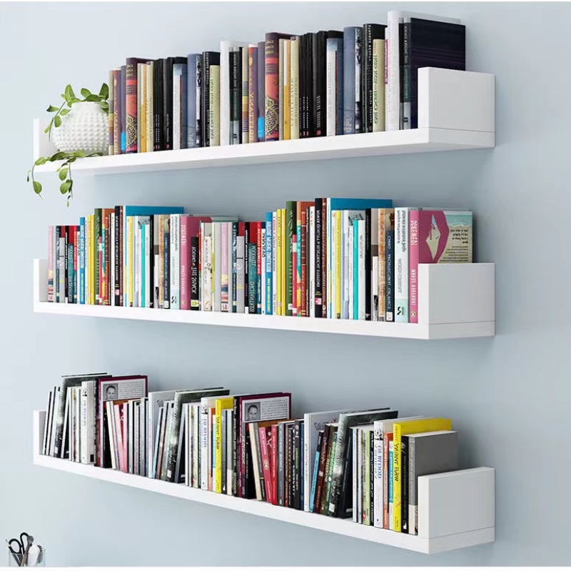 .partmodWood Floating Wall Self Kitchen Organizer Wall Shelves Book