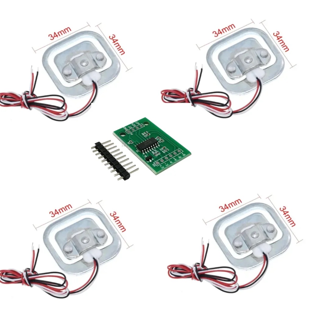 4pcs 50kg Human Weight Scale Sensors HX711 AD Module Body Load Sensor
