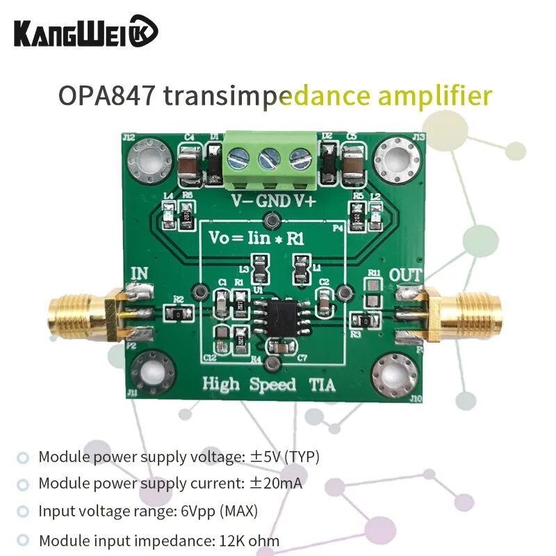 OPA847 transimpedance IV highspeed/ APD\PIN highspeed photodetection